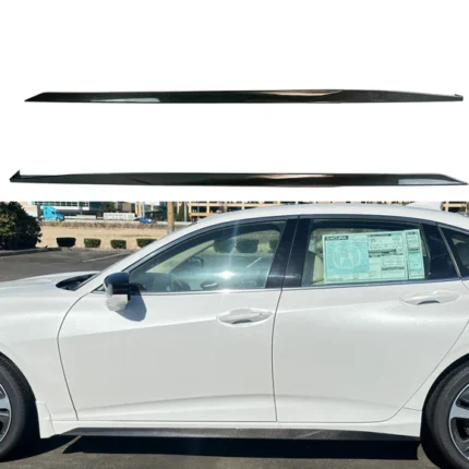 Fits Acura TLX 2021-2025 Real Carbon Fiber Side Body Skirt Splitter Under Spoiler Rocker Panel Bottom Extension Lip