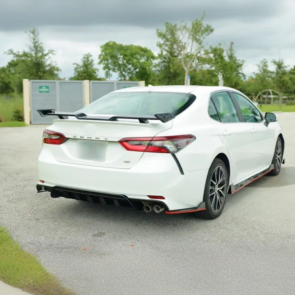 TRD Style Rear Diffuser Bumper lip Spoiler Body Splitter & Rear corner splitters Fits Toyota Camry 2018-2024 - Image 4