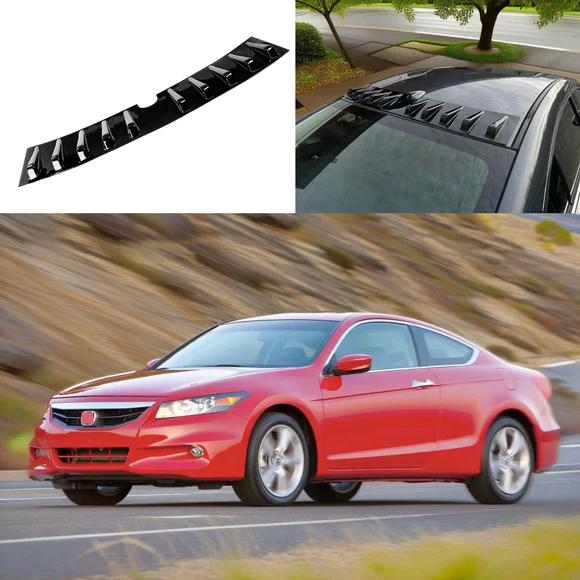 SuperAutoUSA_shark_fin_rear_roof_spoiler_for_2008_Honda_Accord.webp Shark Fin Rear Roof Car Spoiler Wing Vortex Generator Gloss Black Fits Honda Accord 2008-2012 - Image 1