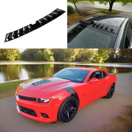 Shark Fin Rear Roof Car Spoiler Wing Vortex Generator Gloss Black Fits Chevrolet Camaro 2010-2015
