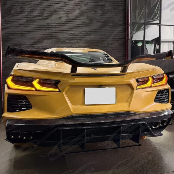 Real Carbon Fiber Rear Trunk Wing Spoiler Fits Chevrolet Corvette C8 Z06 Z07 2020-2024 - Image 5