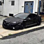 Fits Acura TL 2012-2014 Gloss Black Front Upper Grill/ Grille Assembly Whole Kit - Image 2