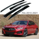 Fit 2015-2020 Acura TLX 3D Mugen Style Vent Window Visors Rain Sun Wind Guards Shade Deflectors - Image 3