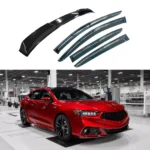 Fits Acura TLX 2015-2020 Carbon Trim Window Visor Rear Roof Spoiler Bundle