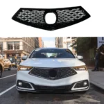 Fits Acura TLX 2018-2020 All Gloss Black Front Bumper Grill/ Grille Assembly