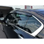 Fit 2015-2020 Acura TLX Clip-On Carbon Fiber Print Trim Vent Window Visors Rain Sun Wind Guards Shade Deflectors - Image 3