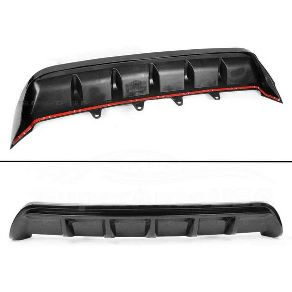 TRD Style Rear Diffuser Bumper lip Spoiler Body Splitter & Rear corner splitters Fits Toyota Camry 2018-2024 - Image 5