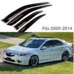 Fit 2009-2014 Acura TSX Out-Channel Vent Window Visors Rain Sun Wind Guards Shade Deflectors - Image 3