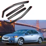Fit 2009-2014 Acura TSX In-Channel Vent Window Visors Rain Sun Wind Guards Shade Deflectors