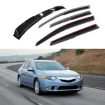 Fits 2009-2014 Acura TSX 3D Mugen Style Window Visors & Rear Roof Spoiler