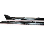 Fit for 2017-2021 Honda CIVIC Hatchback Type R Style Front Bumper Lip Side Skirt Rear Diffuser Body Kit (Glossy Carbon Fiber Print with Red Trim) - Image 9
