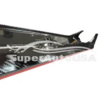 Fit for 2017-2021 Honda CIVIC Hatchback Type R Style Front Bumper Lip Side Skirt Rear Diffuser Body Kit (Glossy Carbon Fiber Print with Red Trim) - Image 2