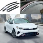 Chrome Trim Rain Guards Shade Window Visors For Forte 2019-2024