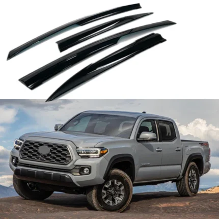 Fit 2016-2021 Toyota Tacoma 3D Mugen Style Vent Window Visors Rain Sun Wind Guards Shade Deflectors