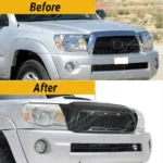 Fits Toyota Tacoma 2005-2011 Matte Black Front Grille with LED Light - Image 5