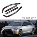 Fit 2015-2017 Toyota Camry In-Channel Vent Window Visors Rain Sun Wind Guards Shade Deflectors - Image 3