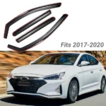 For Hyundai Elantra 2017-2020 In-Channel Vent Window Visors Rain Sun Wind Guards Shade Deflectors - Image 3