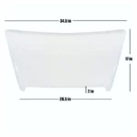 Fits 2014- 2021 Toyota Tundra TRD PRO & Sport Air Flow Decorative Intake Hood Scoop Kit (Gloss Black) - Image 2