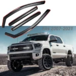 Fit 2007-2021 Toyota Tundra In-Channel Vent Window Visors Rain Sun Wind Guards Shade Deflectors - Image 3