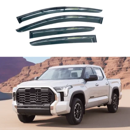 Fits 2022-2024 Toyota Tundra Crew Cab Carbon Fiber Print Trim Window Visors