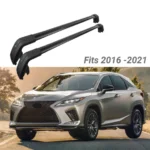 Fit 2016-2022 LEXUS RX350 RX450 Baggage Luggage Black Tap Roof Rack Cross Bar - Image 3