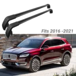 Fit 2016-2021 Lincoln MKX Black Roof Rack Baggage Luggage Cross Bar Crossbar - Image 3