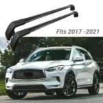Fit 2017-2021 Infiniti QX50 Black Roof Rack Baggage Luggage Cross Bar Crossbar - Image 3