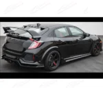 For 2017-2021 Honda Civic Hatchback Type-R Look Rear Bumper Garnish W/Reflector - Image 3