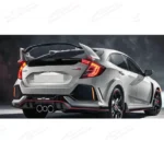 For 2017-2021 Honda Civic Hatchback Type-R Look Rear Bumper Garnish W/Reflector - Image 9