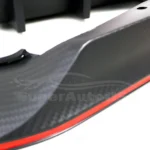 Fits 2017-2021 Honda Civic Hatchback Type-R Rear Bumper Lip (Carbon Fiber Print and Red) - Image 5