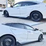 Fits 2016-2021 Honda Civic Sedan Type R Style Side Skirt Extensions Kit - Image 4