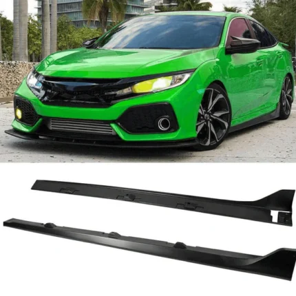 Fits 2016-2021 Honda Civic Sedan Type R Style Side Skirt Extensions Kit