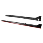 Fits Honda Civic Sedan 2016-2021 Type R Style Black Red Skirt Extensions Kit - Image 2
