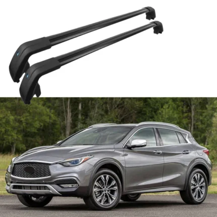 Roof Rack Cross Bars - Best Black | Fits Infiniti QX30 (17-19)
