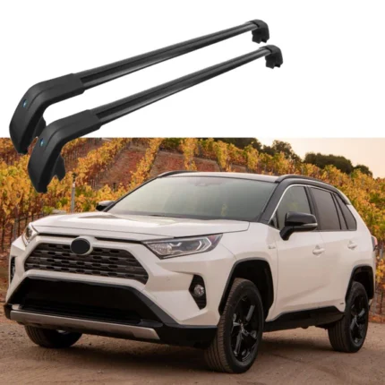 Fit 2019-2020 Toyota RAV4 Baggage Luggage Black Tap Roof Rack Cross Bar