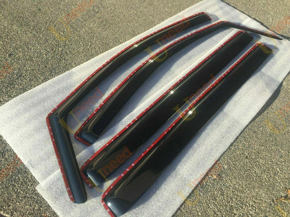 In-Channel Rain Guards Window Visors Vent Deflectors For 2014-2024 Infiniti QX80 - Image 2