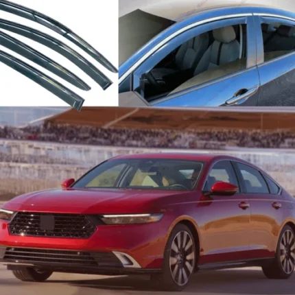 Fits 2023-2025 Honda Accord Carbon Fiber Trim Rain Guards Window Visors