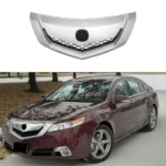 Fits Acura TL 2009-2010 Sliver Painted Front Bumper Ornamental Grille Assembly