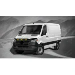 Fits 2019-2024 Mercedes Benz Sprinter W907 Black w/LED Hood Bug Deflector - Image 5