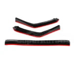 Fits 2015-2021 Subaru WRX STI Front Splitter Spoiler Lip (Gloss Black with Red Trim) - Image 8