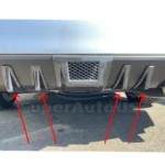 Fits 2015-2021 Subaru WRX STI 4th Sedan Rear Diffuser Shark Fins (Carbon Fiber Print) - Image 3