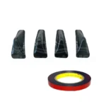 Fits 2015-2021 Subaru WRX STI 4th Sedan Rear Diffuser Shark Fins (Carbon Fiber Print) - Image 4