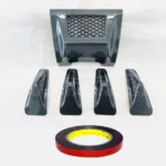 Fits 2015-2021 Subaru WRX STI Rear Shark Fins & Brake Light Cover Set (Carbon Fiber Print) - Image 2