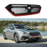Fits 2022-2025 Subaru WRX STI Gloss Red Front Bumper Grill Honeycomb Grille