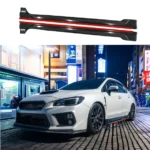 Fits for 15-21 Subaru WRX STI Black JDM Style Side Skirts Body Kit w/ Red Trims