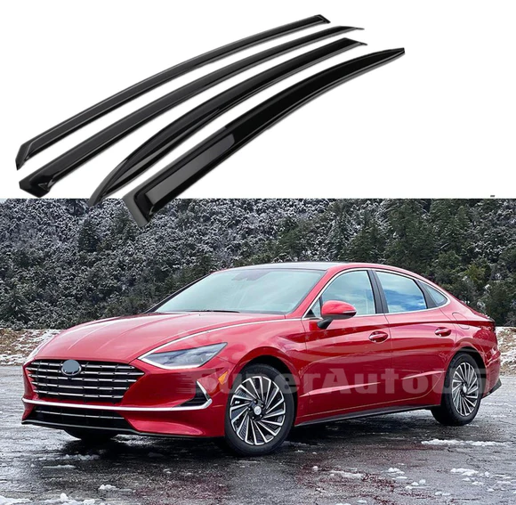 WS117_1.webp For Hyundai Sonata 2020 up Out-Channel Vent Window Visors Rain Sun Wind Guards Shade Deflectors - Image 1