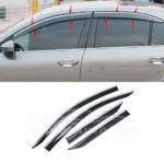 Fit 2012-2021 WRX STI Impreza Sedan Clip-On Chrome Trim Vent Window Visors Rain Sun Wind Guards Shade Deflectors - Image 3