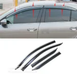 Fit 2011-2020 Toyota Sienna Clip-On Chrome Trim Vent Window Visors Rain Sun Wind Guards Shade Deflectors - Image 2