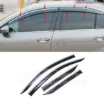 Fits 2022-23 Honda Civic Hatchback Clip-On Chrome Trim Vent Window Visors Rain Sun Wind Guards Shade Deflectors - Image 5