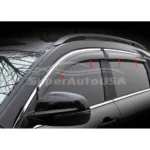 Fit 2013-2018 Nissan Altima Clip-On Chrome Trim Vent Window Visors Rain Sun Wind Guards Shade Deflectors - Image 3
